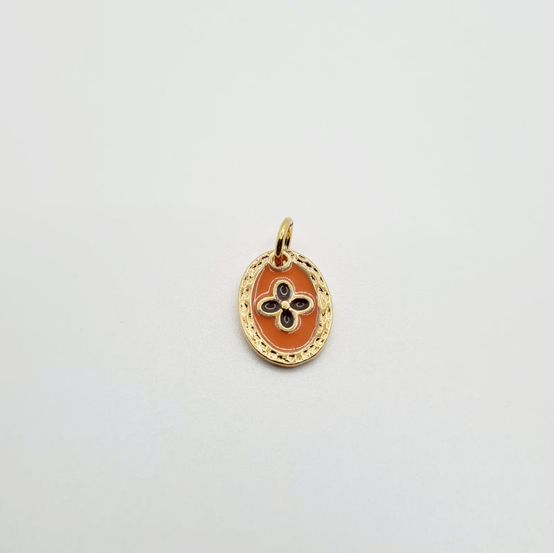 Médaille fleur orange